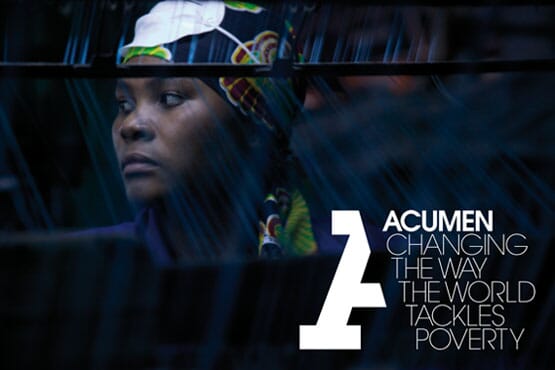 Acumen image with logo by johnson banks www.johnsonbanks.co.uk