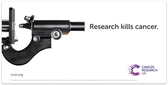 Cancer Research campaign; concept by johnson banks