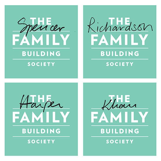 Personalised Logos | Family Building Society ©johnsonbanks www.johnsonbank.co.uk