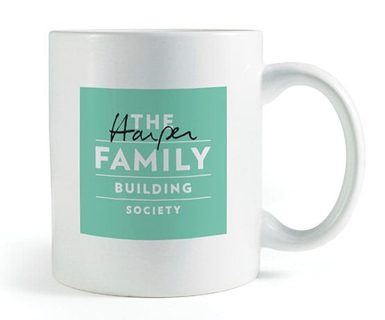 Mug | Family Building Society ©johnsonbanks www.johnsonbank.co.uk