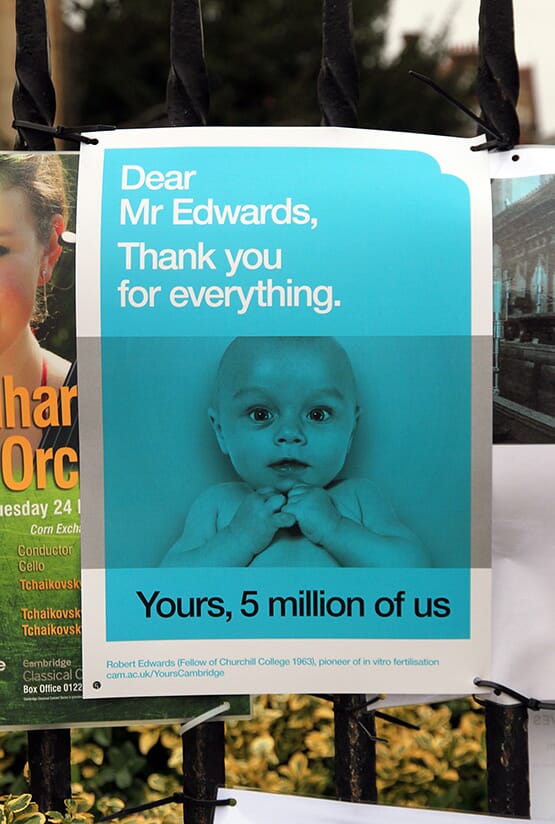 IVF poster | Dear World…Yours, Cambridge brand identity ©johnsonbanks www.johnsonbank.co.uk