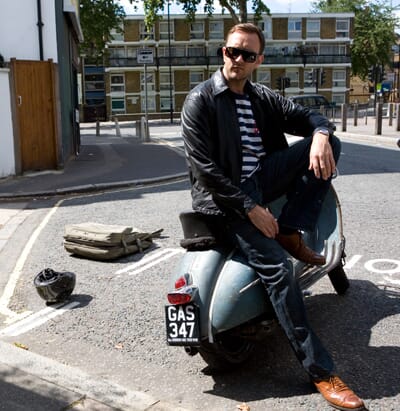 Simon Waterfall on a bike