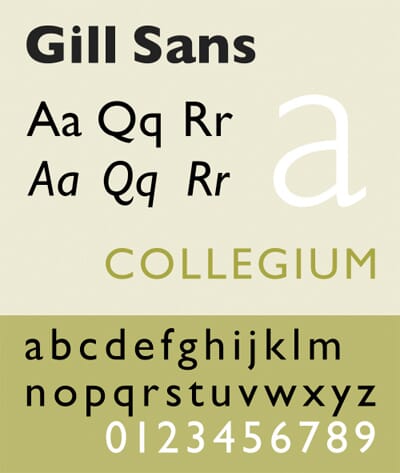 Gill Sans Gill Sans