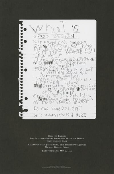 What is good design poster